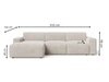 Ecksofa L-Form Rechts Lavia Grau