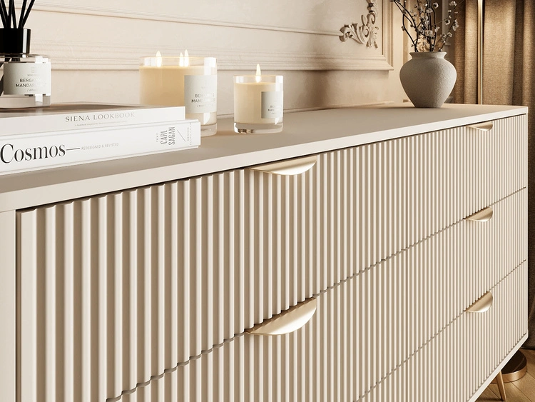 Kommode mit 6 Schubladen Latina Beige