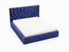 Polsterbett mit Bettkasten und Lattenrost 200x200 Roma Dunkelblau