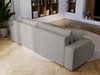 Ecksofa L-Form Rechts mit Schlaffunktion und Bettkasten California Hellgrau