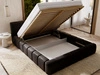Polsterbett mit Bettkasten und Lattenrost 120x200 Split Schwarz