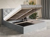 Polsterbett mit Bettkasten und Lattenrost 120x200 Salento Schwarz