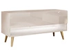 TV-Schrank 90 cm mit LED-Beleuchtung und goldenen Beinen Aurelie Kaschmir Hochglanz