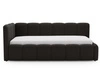 Jugendbett Einzelbett mit Bettkasten und Lattenrost 90x200 Cloud One Schwarz Bouclé-Stoff 