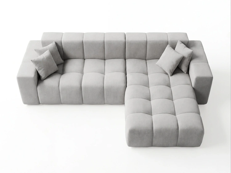 Ecksofa L-Form Rechts Moderne Ecksofa Loopo Grau