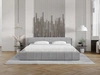 Polsterbett mit Bettkasten und Lattenrost 180x200 Lipari Grau