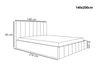 Polsterbett mit Bettkasten und Lattenrost 140x200 Siena Beige