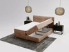Boxspringbett mit Bettkasten 180x200 Forte Beige