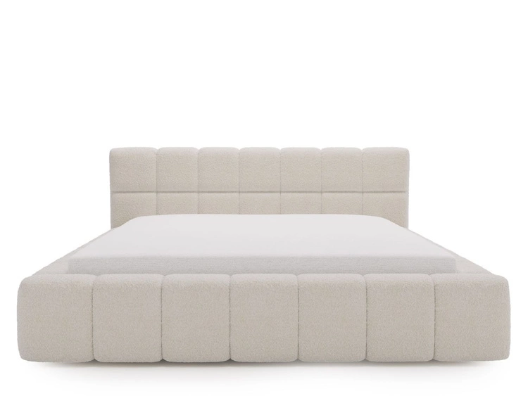 Polsterbett mit Bettkasten und Lattenrost 140x200 Alicante Boucle Beige