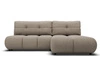 Ecksofa mit Schlaffunktion und Bettkasten Rechts Milet Grau