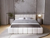 Polsterbett mit Bettkasten und Lattenrost 140x200 Orio Beige