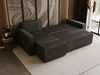 Modernes Ecksofa mit Schlaffunktion und Stauraum Prato L Dunkelgrau