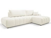 Ecksofa mit Schlaffunktion und Bettkasten Rechts Adoro Creme 