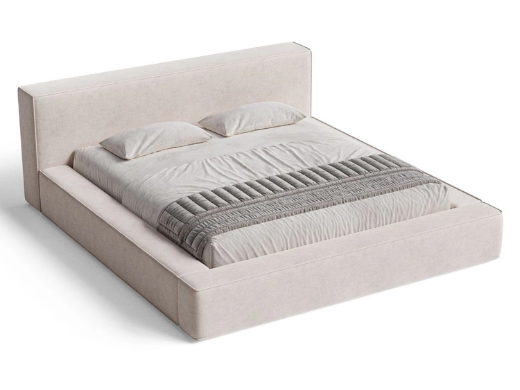 Polsterbett mit Bettkasten und Lattenrost 120x200 Mali Beige