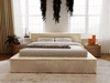Polsterbett mit Bettkasten und Lattenrost 120x200 Lago Beige