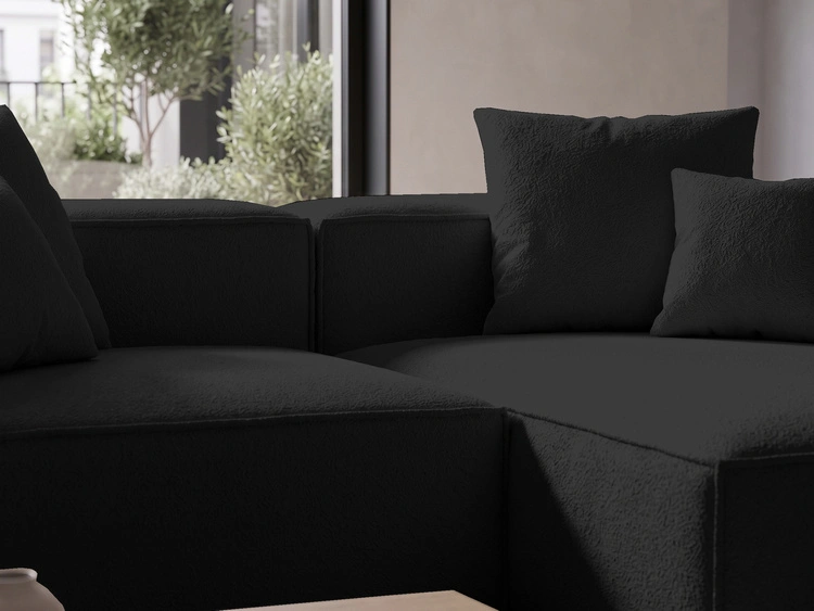 Ecksofa L Rechts Vellaro Schwarz