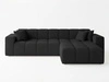 Ecksofa L-Form Rechts Moderne Ecksofa Loopo Schwarz