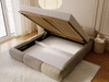 Polsterbett mit Bettkasten und Bettrost 180x200 Sweet Low Dunkelbeige