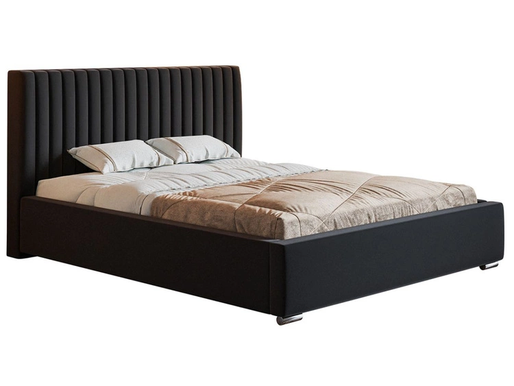 Polsterbett mit Bettkasten und Lattenrost 140x200 Toscania Schwarz