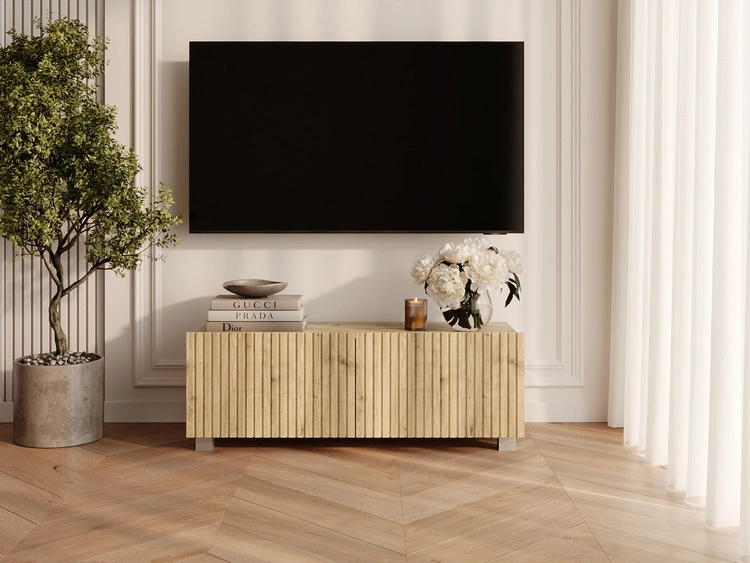 TV-Lowboard mit Türen 100 cm Kioto Artisan Eiche