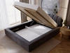 Polsterbett mit Bettkasten und Lattenrost 180x200 Plaza Dunkelgrau