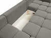 Wohnlandschaft mit Schlaffunktion und Bettkasten Sile U Grau