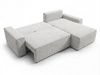 Ecksofa L-Form mit Schlaffunktion und Bettkasten Nivo Grau