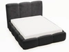 Polsterbett mit Bettkasten und Lattenrost 140x200 Bubble Schwarz