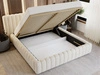 Polsterbett mit Bettkasten und Lattenrost 160x200 Bliss Beige