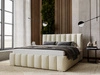 Polsterbett mit Bettkasten und Lattenrost 200x200 Neos Beige
