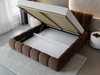 Polsterbett mit Bettkasten und Lattenrost 120x200 Modo Braun
