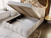 Polsterbett mit Bettkasten und Lattenrost 140x200 Cloud Bouclé-Stoff Beige