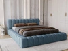 Polsterbett mit Bettkasten und Lattenrost 120x200 Italia Blau