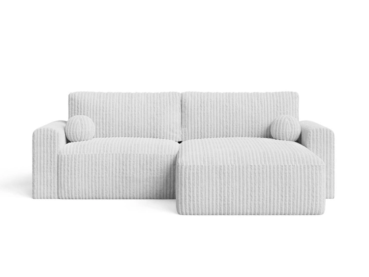 Ecksofa L-Form mit Schlaffunktion und Bettkasten Aurora Grau