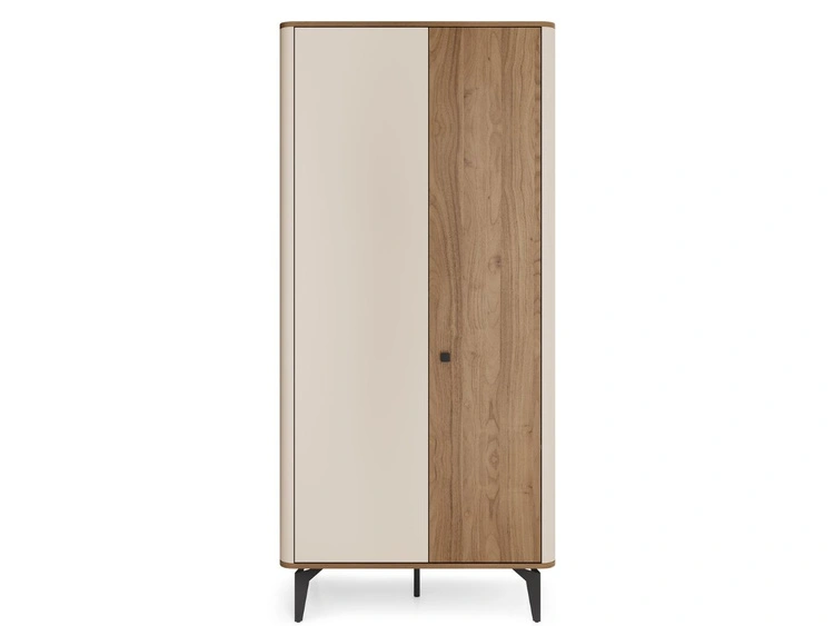 Kleiderschrank mit Flügeltüren Arelis Kaschmir, Royal Nussbaum