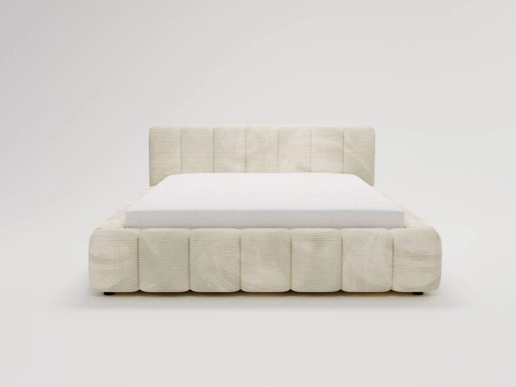 Polsterbett mit Bettkasten und Lattenrost 120x200 Ibiza Creme