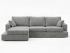 Ecksofa L-Form fürs Wohnzimmer Nesto Links Grau