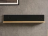 Langes Hängeregal 90 cm für das Wohnzimmer Lavore Wotan Eiche, Schwarz matt