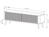 TV-Lowboard mit Türen 163 cm Latina Schwarz