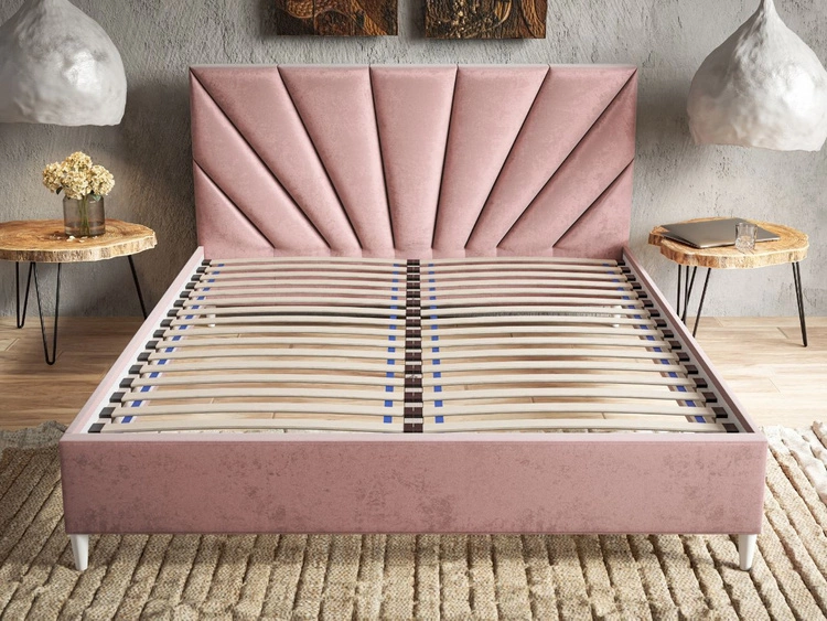 Polsterbett mit Lattenrost 120x200 Fuzi Rosa