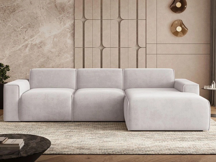 Ecksofa L-Form Rechts Lavia Grau