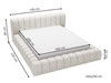 Polsterbett mit Bettkasten und Lattenrost 160x200 Italia Creme