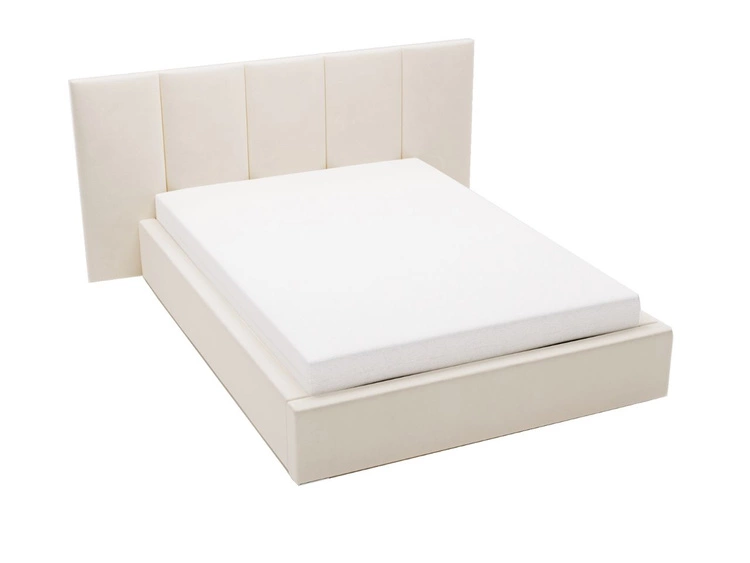 Polsterbett mit Bettkasten und Lattenrost 160x200 Lizbona Beige