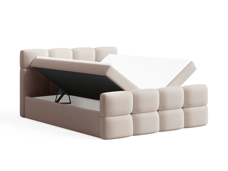 Boxspringbett mit Bettkasten 180x200 Rivon Beige