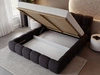 Polsterbett mit Bettkasten und Lattenrost 140x200 Modo aus Bouclé-Stoff Schwarz