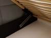 Gepolstertes Jugend-Einzelbett mit Bettkasten und Holzrost 90x200 Modo One Links Grau