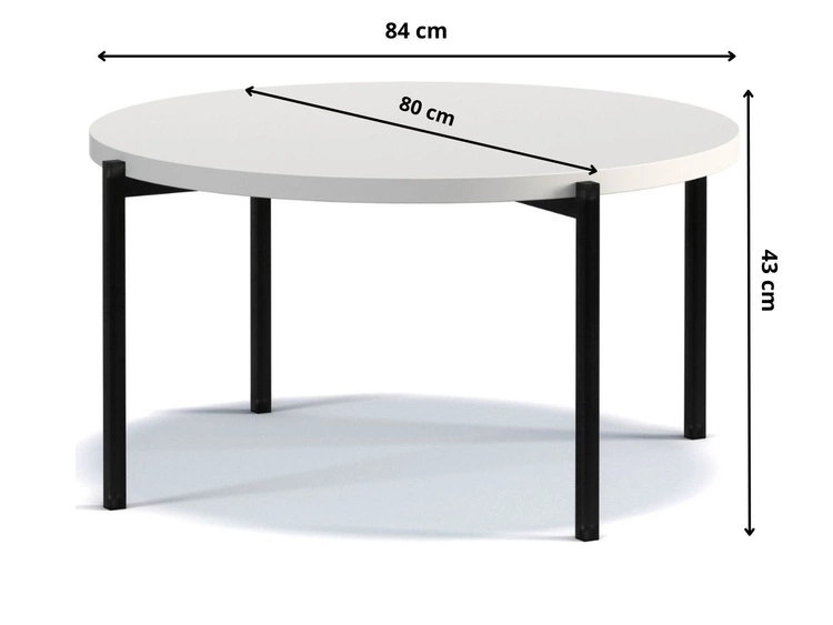 Runder Couchtisch Sevilla 84 cm Dunkelbraun