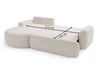 Ecksofa L-Form Links mit Schlaffunktion und Bettkasten Aurio HellBraun