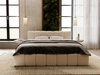 Polsterbett mit Bettkasten und Lattenrost 160x200 Split Creme