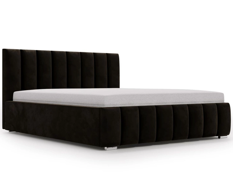 Polsterbett mit Bettkasten und Lattenrost 200x200 Neos Schwarz